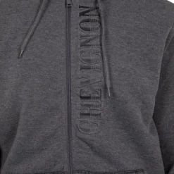 CHEVIGNON Sweat zippé à capuche fourrée surpiqures colorées Homme GRIS FONCE