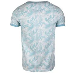BLAGGIO Tee shirt à fleurs tropicales mogador Homme BLEU CLAIR Best