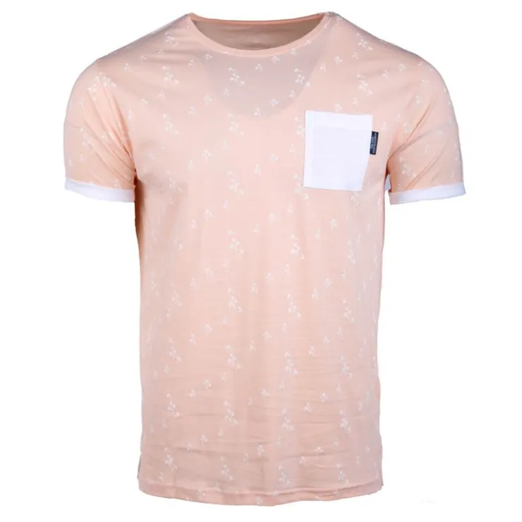 BLAGGIO Tee shirt à motif avec poche maceo Homme ORANGE CLAIR Best