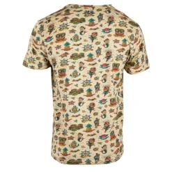 VON DUTCH Tee shirt allover logo poitrine Homme BEIGE