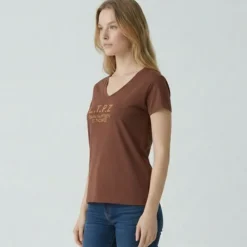 LES TROPEZIENNES PAR M.BELARBI Tee shirt astrakan cryosol Femme MARRON Sale