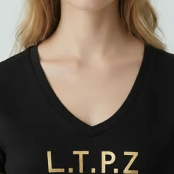 LES TROPEZIENNES PAR M.BELARBI Tee shirt astrakan cryosol Femme NOIR Discount