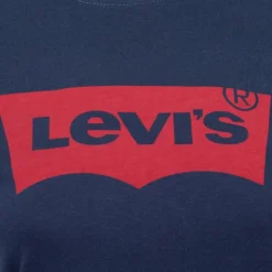 LEVI'S Tee shirt avec grand logo rouge coton Femme BLEU FONCE Hot