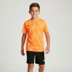 PUMA Tee shirt avec imprimé manches courtes logo noir Enfant Outlet