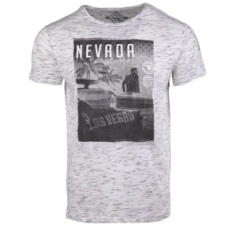 BLAGGIO Tee shirt avec imprimé nevada mantova Homme BLANC Discount
