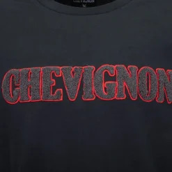 CHEVIGNON Tee shirt avec logo fausse fourrure Homme NOIR Discount