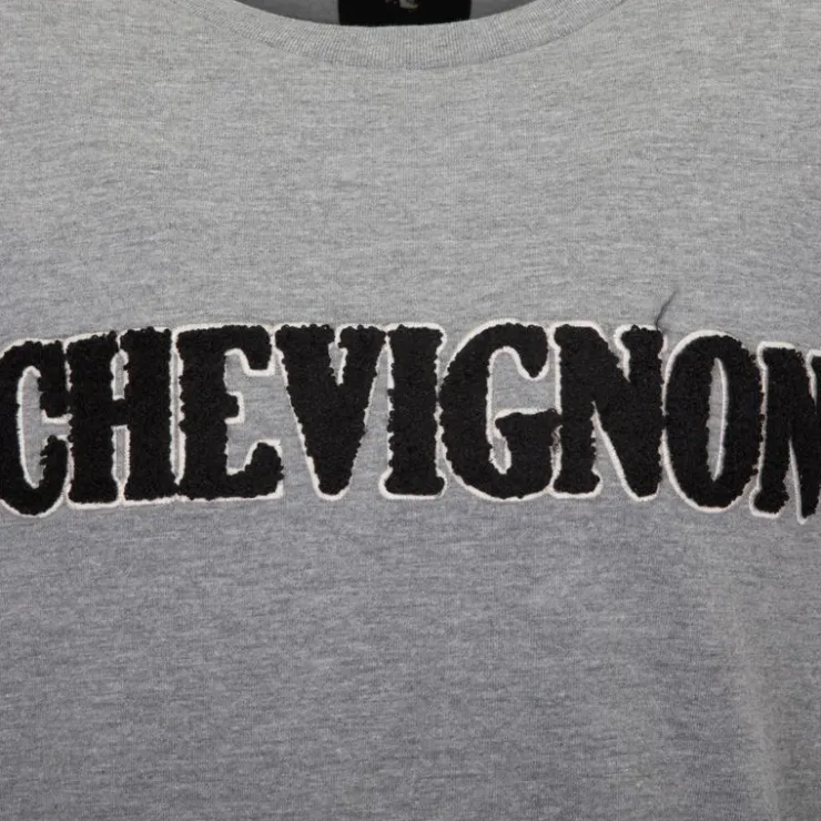 CHEVIGNON Tee shirt avec logo fausse fourrure Homme GRIS Clearance