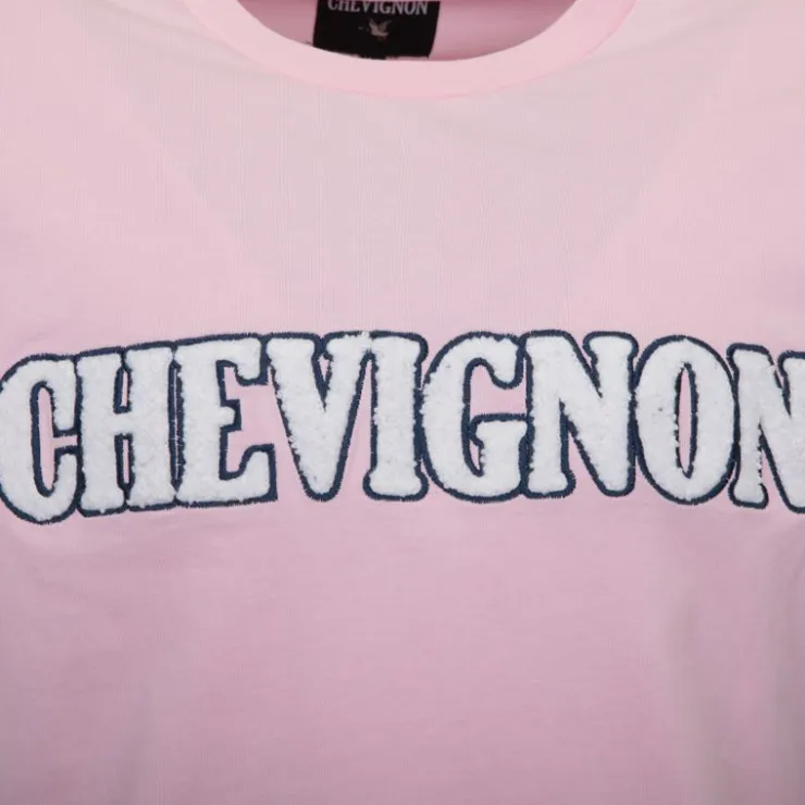 CHEVIGNON Tee shirt avec logo fausse fourrure Homme ROSE Hot