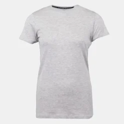 BILL TORNADE Tee shirt basique à manches courtes col rond Femme GRIS CLAIR