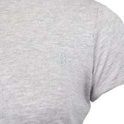 BILL TORNADE Tee shirt basique à manches courtes col rond Femme GRIS CLAIR
