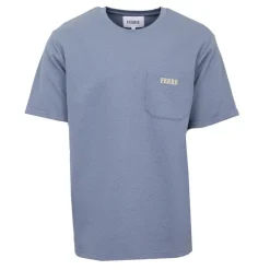 GIANFRANCO FERRE Tee shirt basique avec poche tissu texturé logo brodé Homme BLEU Discount