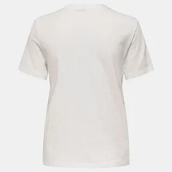 ONLY Tee shirt basique hariettte impression léopard Femme BLANC New