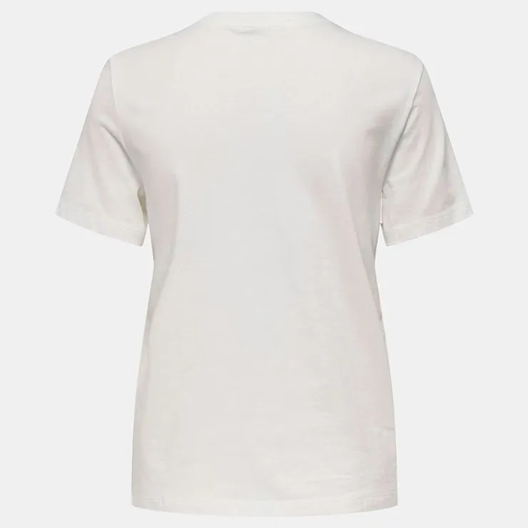 ONLY Tee shirt basique hariettte impression léopard Femme BLANC New