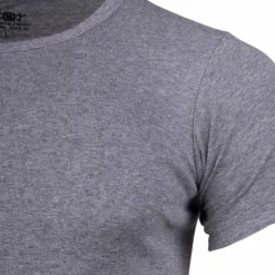 NEW MAN Tee shirt basique cintré coton Homme GRIS FONCE Sale