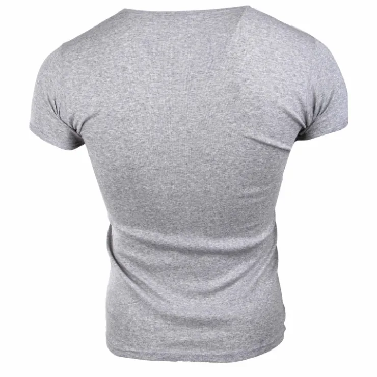 NEW MAN Tee shirt basique cintré coton Homme GRIS New