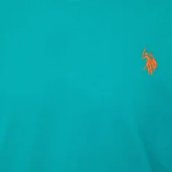 US POLO Tee shirt basique doux coton logo brodé Homme VERT Outlet