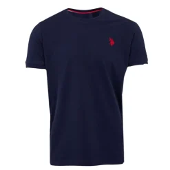 US POLO Tee shirt basique doux coton logo brodé Homme BLEU FONCE Online