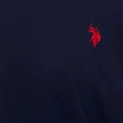 US POLO Tee shirt basique doux coton logo brodé Homme BLEU FONCE Online