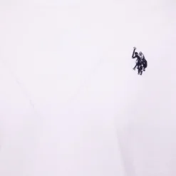 US POLO Tee shirt basique doux coton logo brodé Homme BLANC