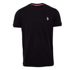 US POLO Tee shirt basique doux coton logo brodé Homme NOIR Best