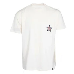WHEELS AND WAVES Tee shirt basique imprimé étoile dos Homme BLANC ECRU Discount