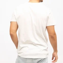 DEELUXE 74 Tee shirt basique imprimé 4x4 survive Homme BLANC ECRU Clearance