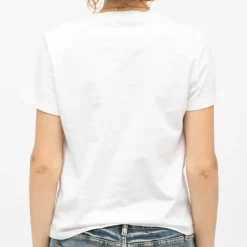 LA PETITE ETOILE Tee shirt coeur relief imprimé Love Femme BLANC Hot