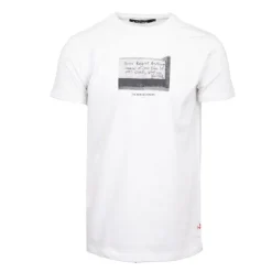 THE NEW DESIGNERS Tee shirt imprimé citation Homme BLANC New