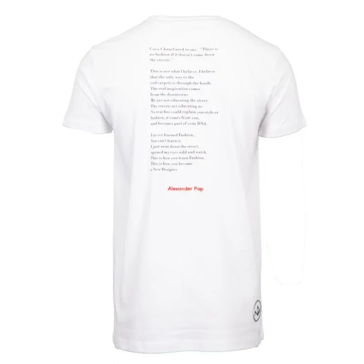 THE NEW DESIGNERS Tee shirt imprimé citation Homme BLANC New