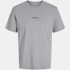 JACK & JONES Tee shirt blanc mine col rond motif soleil levant Homme GRIS Sale