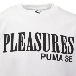PUMA Tee shirt x Pleasures avec inscription Homme BLANC Discount