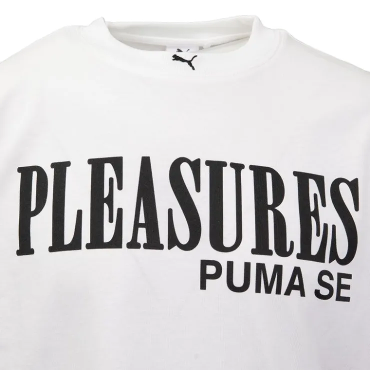 PUMA Tee shirt x Pleasures avec inscription Homme BLANC Discount