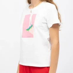 LA PETITE ETOILE Tee shirt skateboard imprimé graphique tess Femme BLANC Outlet