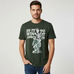 JACK & JONES Tee shirt Checkmate avec imprimé squelette sully vert foncé Homme VERT FONCE Hot
