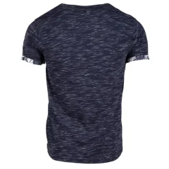 BLAGGIO Tee shirt chiné monzac avec poche Homme BLEU FONCE