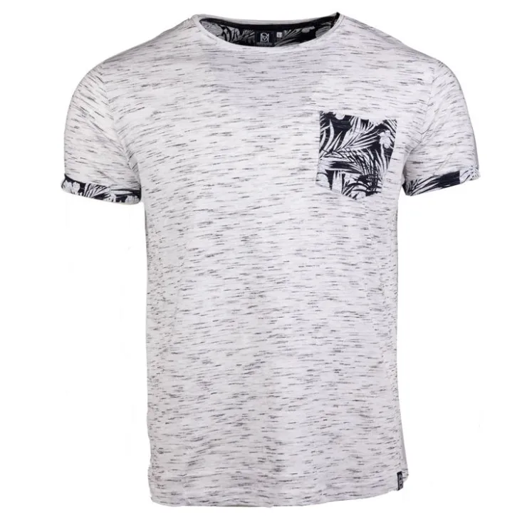 BLAGGIO Tee shirt chiné monzac avec poche Homme BLANC Best