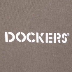 DOCKERS Tee shirt classique coton logo imprimé Homme KAKI Hot
