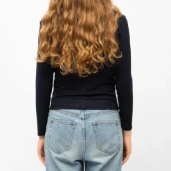 BURTON OF LONDON Tee shirt col bateau aliona avec zip noeud brodé Femme BLEU FONCE Outlet