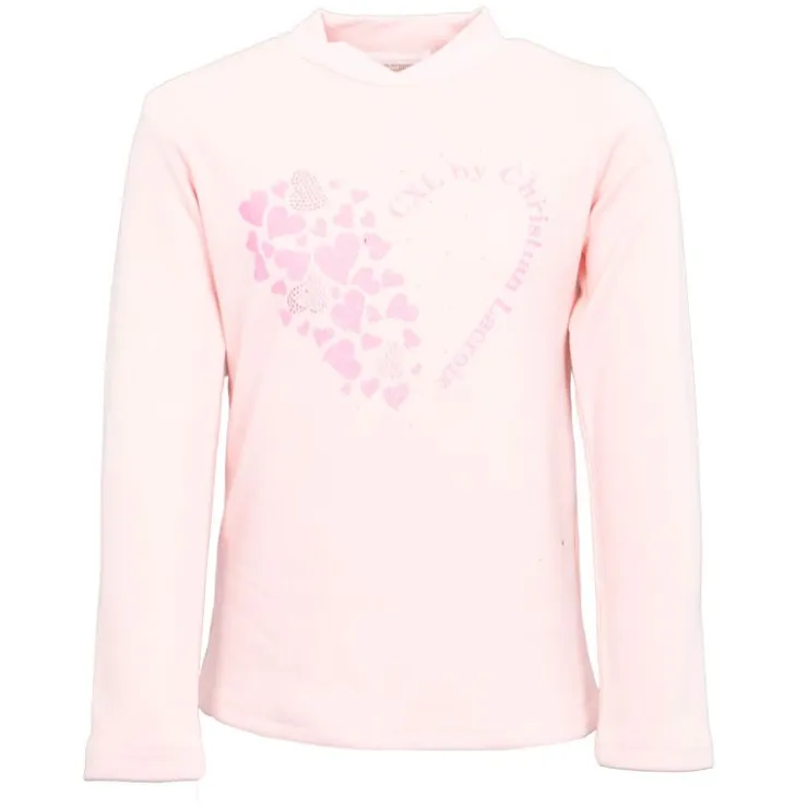 CXL BY CHRISTIAN LACROIX Tee shirt col montant imprimé coeur et paillettes Enfant ROSE Clearance