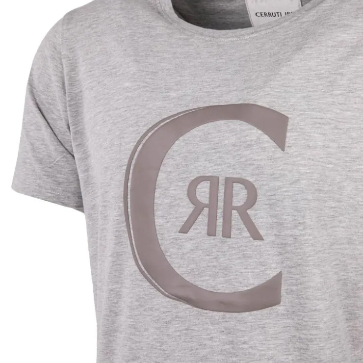 CERRUTI Tee shirt col rond avec logo arco Homme GRIS CLAIR Best