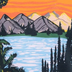 BEST MOUNTAIN Tee shirt col rond imprimé paysage de montagne Homme BLANC Online