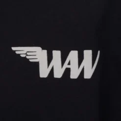 WHEELS AND WAVES Tee shirt col rond log ailé en coton Homme NOIR Outlet