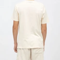 ELLESSE Tee shirt col rond regular couleur unie avec logo Homme BEIGE Clearance