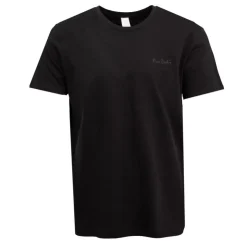 PIERRE CARDIN Tee shirt col rond signature poitrine Homme NOIR Discount
