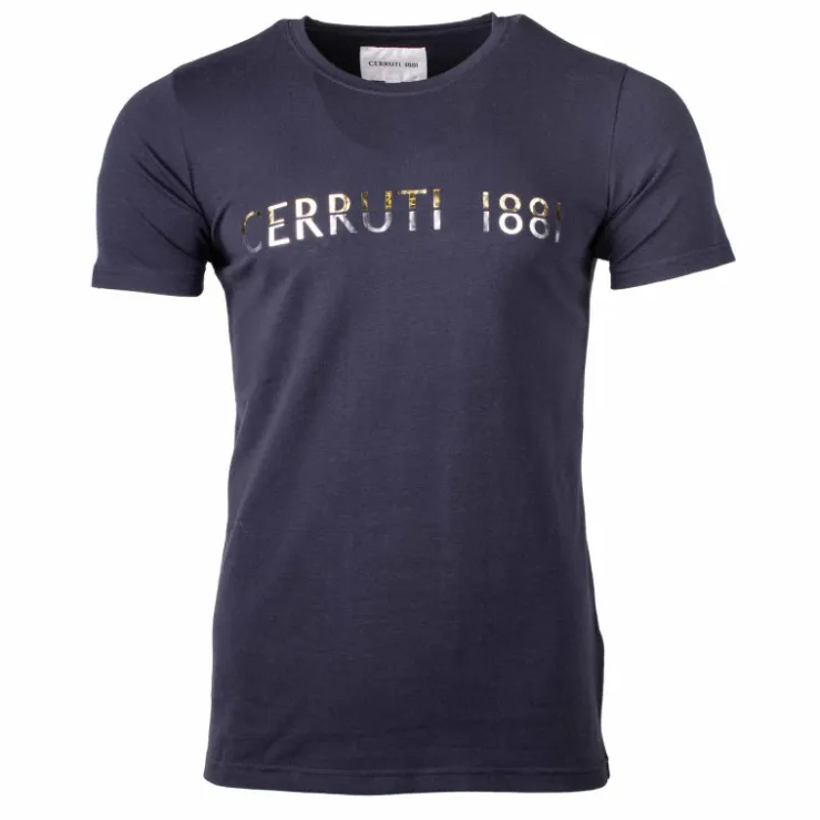 CERRUTI Tee shirt col rond Trapani Homme BLEU FONCE Hot