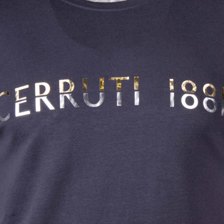 CERRUTI Tee shirt col rond Trapani Homme BLEU FONCE Hot