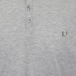 PIERRE CARDIN Tee shirt col tunisien avec boutons Homme GRIS Outlet