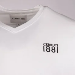 CERRUTI Tee shirt col v biasca Homme BLANC New
