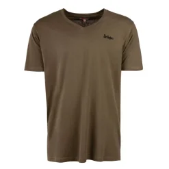 LEE COOPER Tee shirt col v canard poitrine travis Homme KAKI Discount