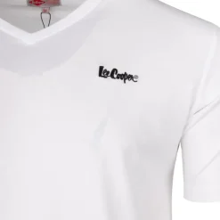 LEE COOPER Tee shirt col v canard poitrine travis Homme BLANC